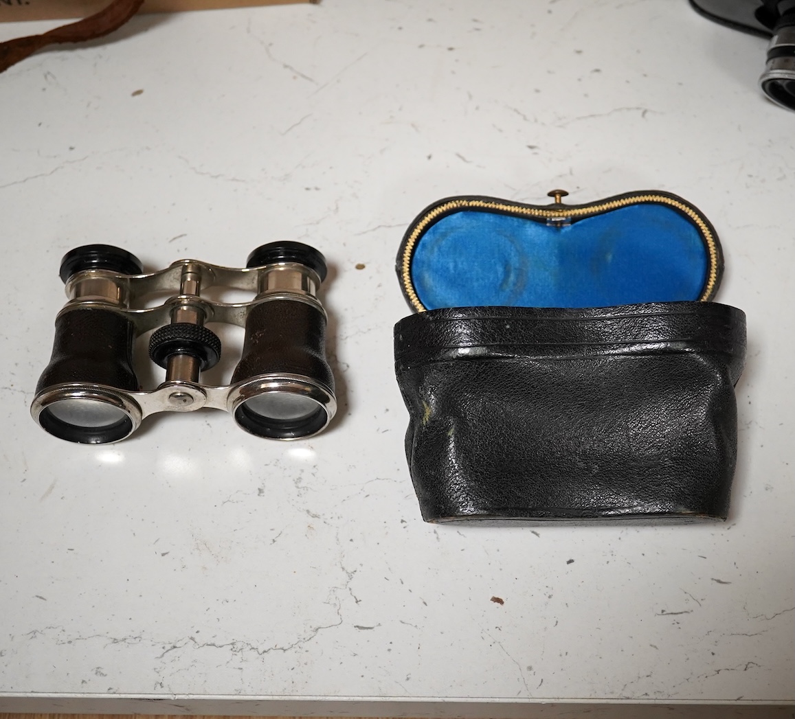 A pair of Taiga binoculars, various cameras etc. Condition - appears fair